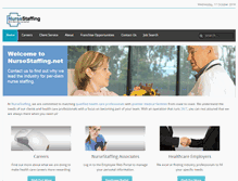 Tablet Screenshot of nursestaffing.net